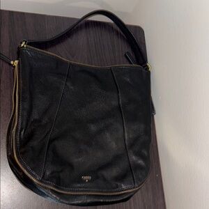 Fossil Black Shoulder Bag